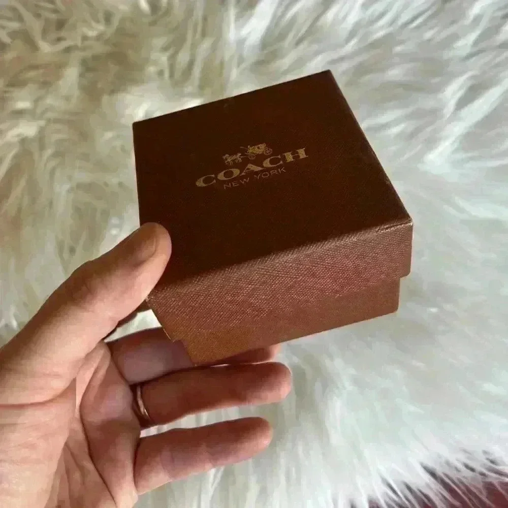 COACH BROWN WATCH GIFT BOX WITH WARRANTY/MANUAL BOOKLET
